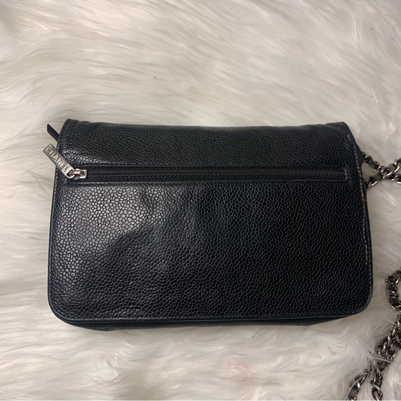 Chanel Black Caviar Timeless Wallet on Chain - Picture 3 of 15